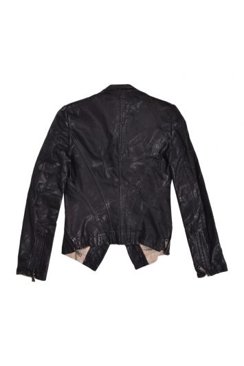Emporio Armani Black Leather Jacket RT97-10