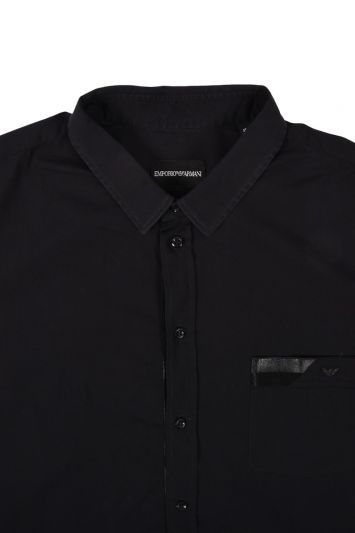 EMPORIO ARMANI BLACK LOGO SHIRT