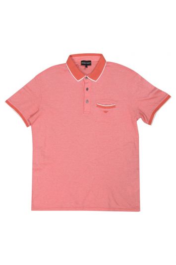 Emporio Armani Peach Solid Polo T-shirt