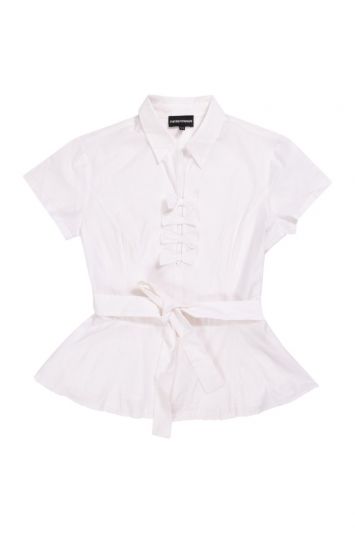 Emporio Armani White Bow Shirt