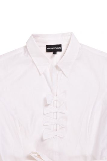 Emporio Armani White Bow Shirt
