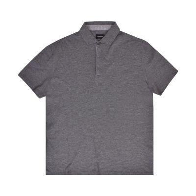 ERMENEGILDO ZEGNA GREY POLO T-SHIRT