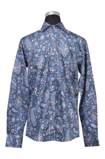 Etro Milano Blue Wild Paisley Shirt