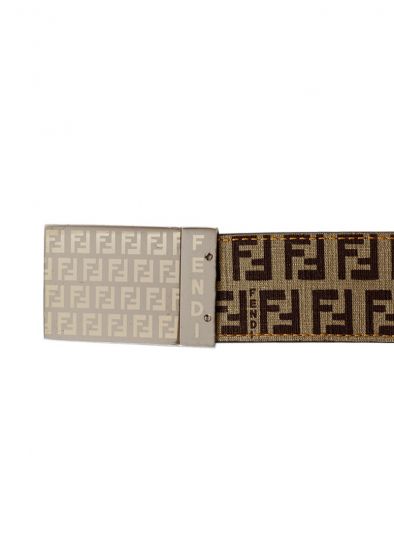 FENDI BROWN SIGNATURE FF REVERSIBLE BELT