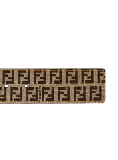 FENDI BROWN SIGNATURE FF REVERSIBLE BELT