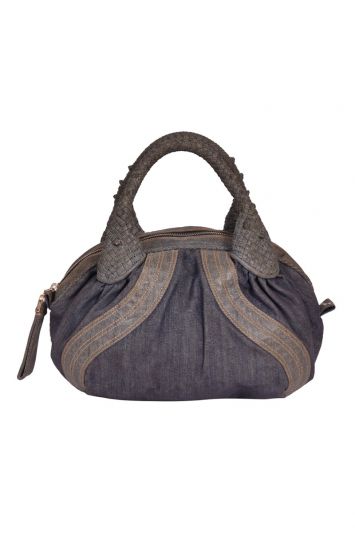 Fendi Brown Spy Denim Handbag