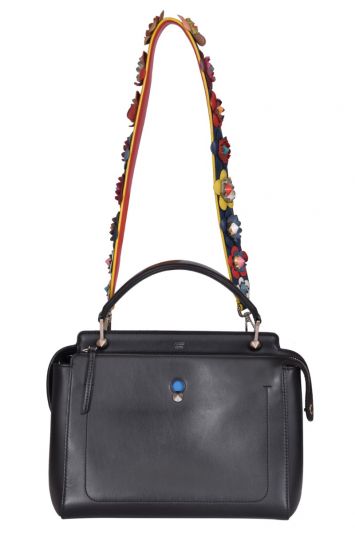 Fendi Leather Dotcom Top Handle Shoulder Bag