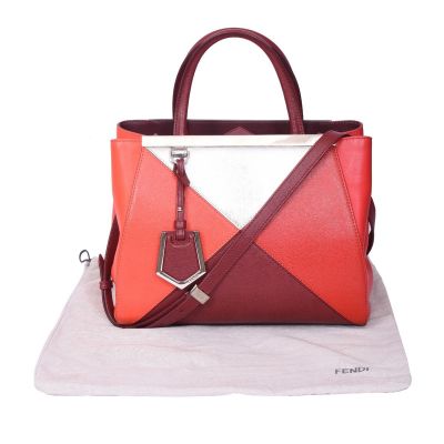 FENDI MULTICOLOR SMALL GEOMETRIC 2JOURS BAG