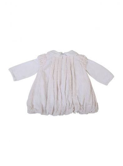 FENDI OFF WHITE FENDI MONOGRAM SILK DRESS