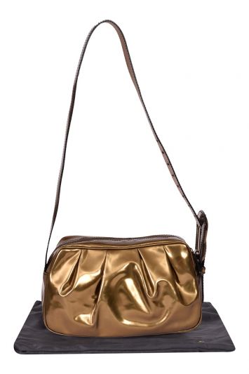 Fendi Vintage Metallic Leather Shoulder Bag