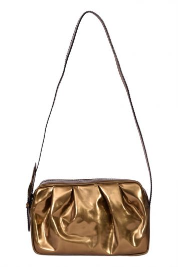 Fendi Vintage Metallic Leather Shoulder Bag
