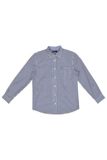 Fred Perry Checked Blue Shirt