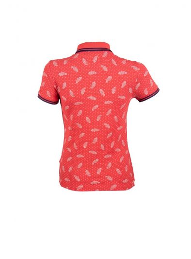 FRED PERRY RED PRINTED T-SHIRT