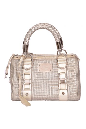 Gianni Versace Metallic Snap Out Of It Boston Bag