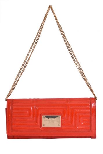 Gianni Versace Orange Wallet on Chain Shoulder Bag