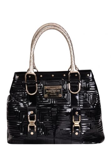 Gianni Versace Patent Leather Tote Bag