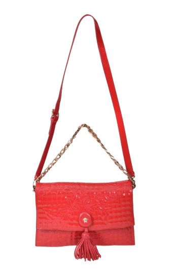 Gianni Versace Polished Vanitas Clutch/Shoulder Bag