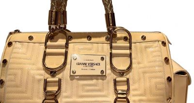 GIANNI VERSACE QUILTED SNAP OUT OF IT SATCHEL