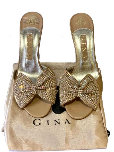 GINA SWAROVSKI CRYSTAL DIAMANTE BOW HEELS