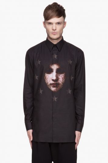 GIVENCHY DARK STAR MADONNA PRINT RUNWAY SHIRT