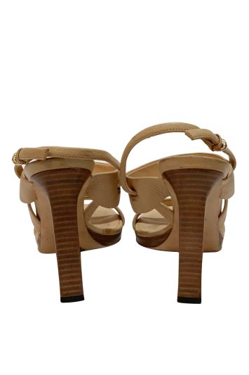 Gucci Beige Bamboo Horsebit Sandals