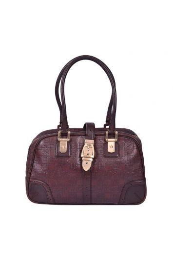 Gucci Brown Horesbit Monogram Leather Bag