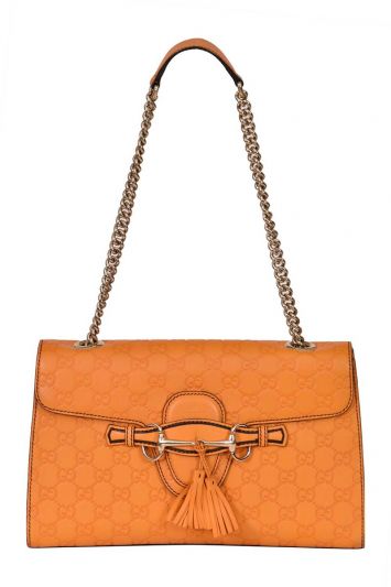 Gucci Emily Guccissima Medium Leather Chain Shoulder Bag`