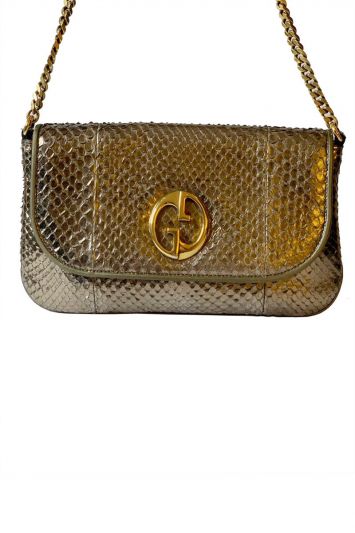 GUCCI EXOTIC LEATHER BRONZE SLING