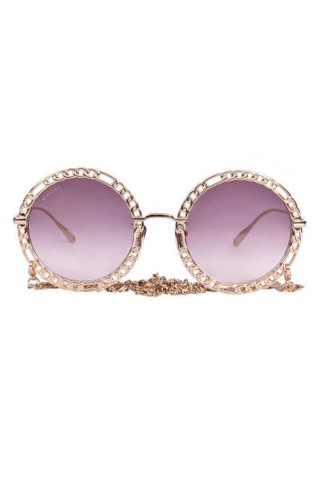 Gucci GG113S 002 Golden Chain Link Sunglasses