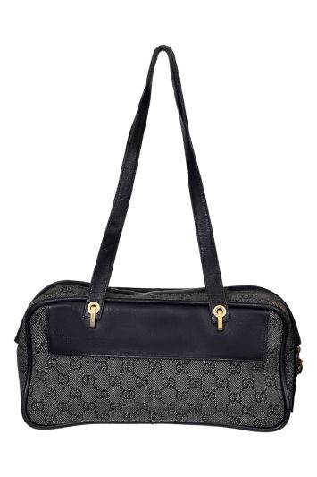 GucciGG Black Canvas Handbag