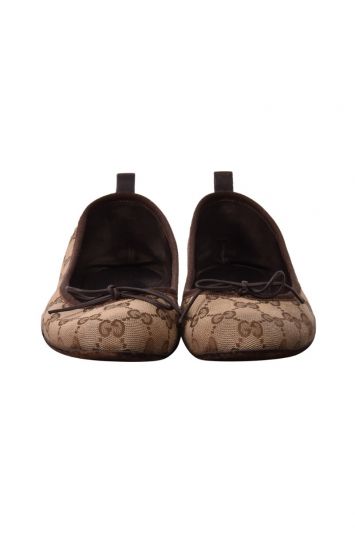 Gucci GG Bow Accents Ballet Flats