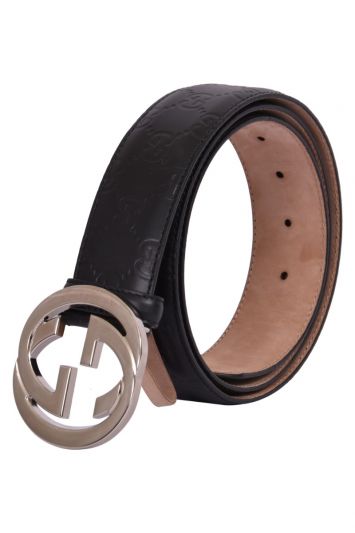 Gucci GG Buckle Leather Belt