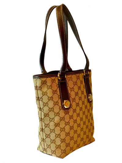 GUCCI GG CANVAS CHARMY TOTE BAG