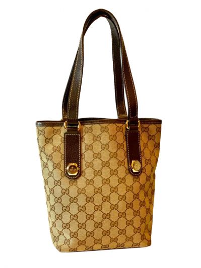 GUCCI GG CANVAS CHARMY TOTE BAG