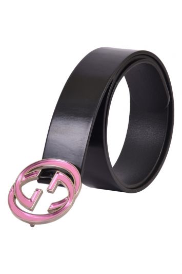 Gucci GG Interlocking Pink Buckle Belt