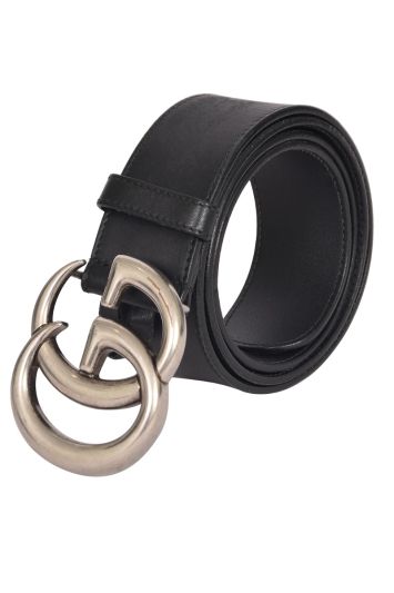 Gucci GG Marmont Black Leather Belt