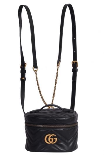 Gucci GG Marmont Black Vanity Backpack