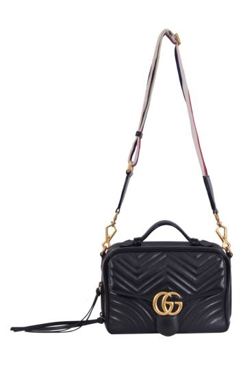 Gucci GG MarmontMatelasse Sylvie Web Top Handle Shoulder Bag