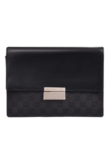 Gucci GG Monogram Canvas Black Clutch