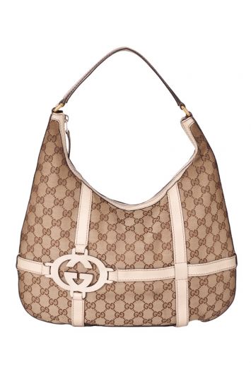 Gucci GG Monogram Canvas Hobo Handbag