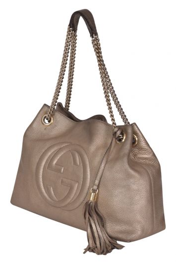 Gucci GG Pebbled Soho Tote Bag