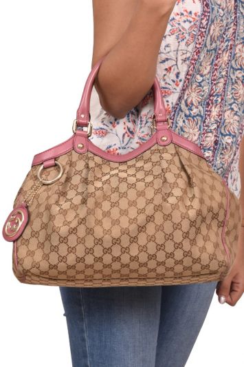 Gucci GG Sukey Monogram Canvas Shoulder Bag