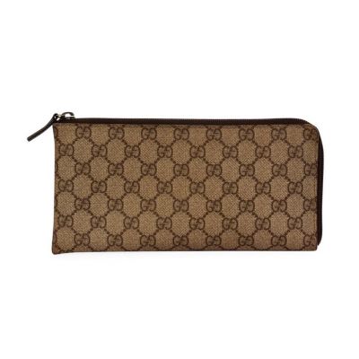 Gucci Gg Supreme Long Zip Pouch