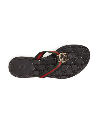 GUCCI GG THONG WEB SANDALS