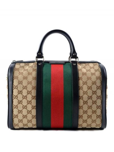 GUCCI GG VINTAGE WEB BOSTON BAG