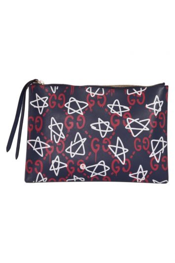 Gucci Ghost Graffiti Print Pouch