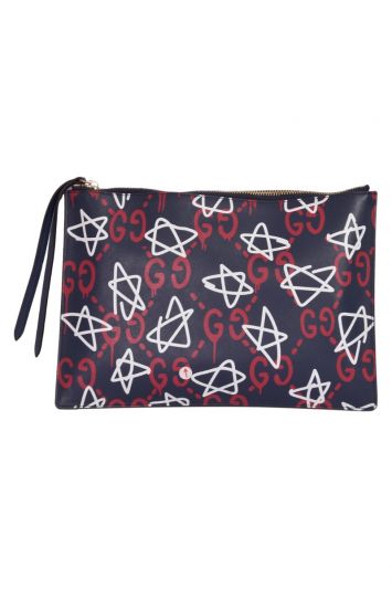 Gucci Ghost Graffiti Print Pouch