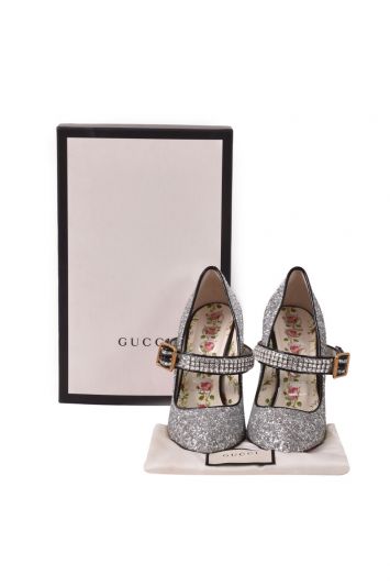 Gucci Glitter Crystal Heels