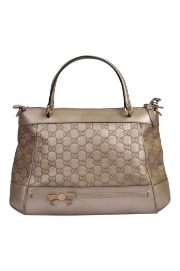 Gucci Gold Guccissima Mayfair Shoulder Bag