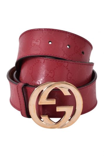 Gucci Guccissima Interlocking GG Belt